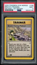 Brock's Training Method 1st Ed. PSA 9 - 106/132 - Gym Heroes, Losse kaart, Zo goed als nieuw, Verzenden