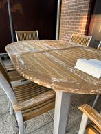 teak tuinset, Tuin en Terras, Ophalen, Gebruikt, 6 zitplaatsen, Teakhout