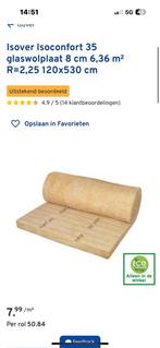 4 isolatie rollen 80mm, Doe-het-zelf en Bouw, Steenwol, 5 tot 10 m², Zo goed als nieuw, 8 tot 12 cm