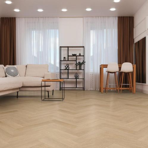 vinyl vloeren/PVC/SPC 100%waterdicht vanaf € 18,6/m², Huis en Inrichting, Stoffering | Vloerbedekking, Nieuw, Vinyl, Crème, Beige