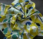 Chute de 2 Tissus  , Moutarde / BLEU    NOUVEAU, Hobby & Loisirs créatifs, Neuf, Enlèvement ou Envoi, Coton, Bleu