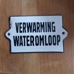 Oud emaille naamplaatje, Verwarming, wateromloop, Ophalen of Verzenden