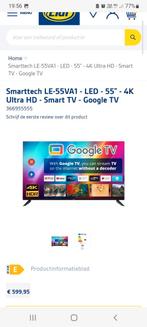 NIEUW Google smart TV 55 inch, Audio, Tv en Foto, Televisies, Ophalen, Nieuw, Smart TV