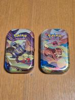 Set van 2 Pokémon Mini Tin (LEEG) + kaarten zie foto's, Ophalen of Verzenden, Zo goed als nieuw