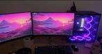 Gaming pc: 7800X3D 5.0Ghz, rtx 4070 + 2x monitor 24" + stand, Ophalen, 32 GB, Zo goed als nieuw, AMD Ryzen 7