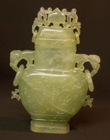 art Chine rare brûle parfum pot vase urne couverte ancienne 