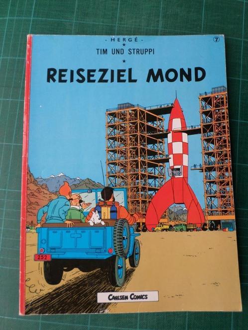 Tim und Struppi - Reiseziel Mond - 1989, Boeken, Stripverhalen, Gelezen, Eén stripboek, Ophalen of Verzenden