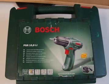 Coffret pour visseuse Bosch PSR 10,8 Volt avec uniquement le beschikbaar voor biedingen