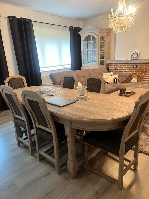 Vol eik woonkamer + zetel, Huis en Inrichting, Complete inboedels, Ophalen