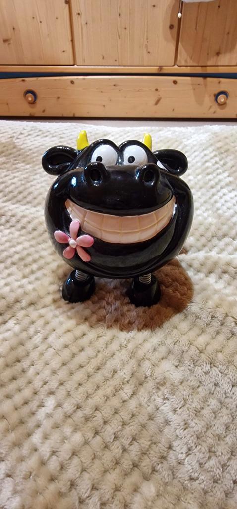 Unieke Wiebel-Spaarpot Koe- of decoratie, Verzamelen, Spaarpotten, Gebruikt, Dier, Ophalen