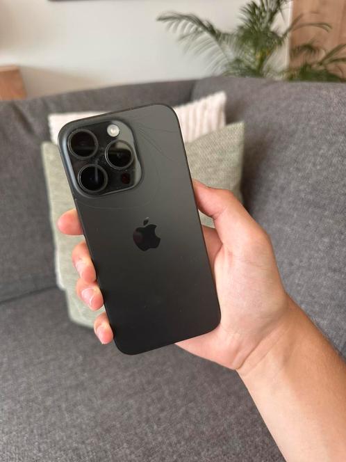 iPhone 15 Pro Zwart Titanium (128GB), Telecommunicatie, Mobiele telefoons | Apple iPhone, Zo goed als nieuw, 128 GB, iPhone 15 Pro