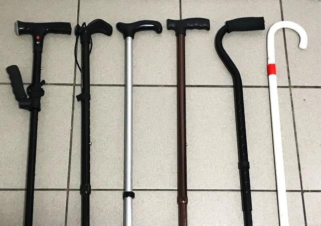 Canne de marche ajustable : 5 pièces différentes 😍🤗💑😎👌, Enlèvement ou Envoi, Ajustable, Utilisé
