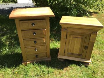 2 petits meuble en chêne  beschikbaar voor biedingen