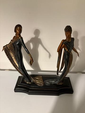 Bronzen beeld „Duetto” van Erté met certificaat beschikbaar voor biedingen
