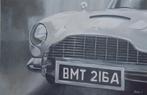 groot olieschilderij Aston Martin DB5 (75x115), Ophalen of Verzenden