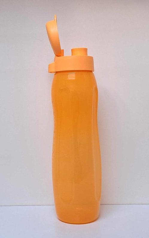 Tupperware Fles - EcoPlus « Slim » 750 ml - Oranje, Sport en Fitness, Drinkbussen, Nieuw, Ophalen of Verzenden