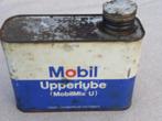bidon d'huile rare MOBIL Upperlube, Collections, Marques & Objets publicitaires, Emballage, Utilisé, Enlèvement ou Envoi