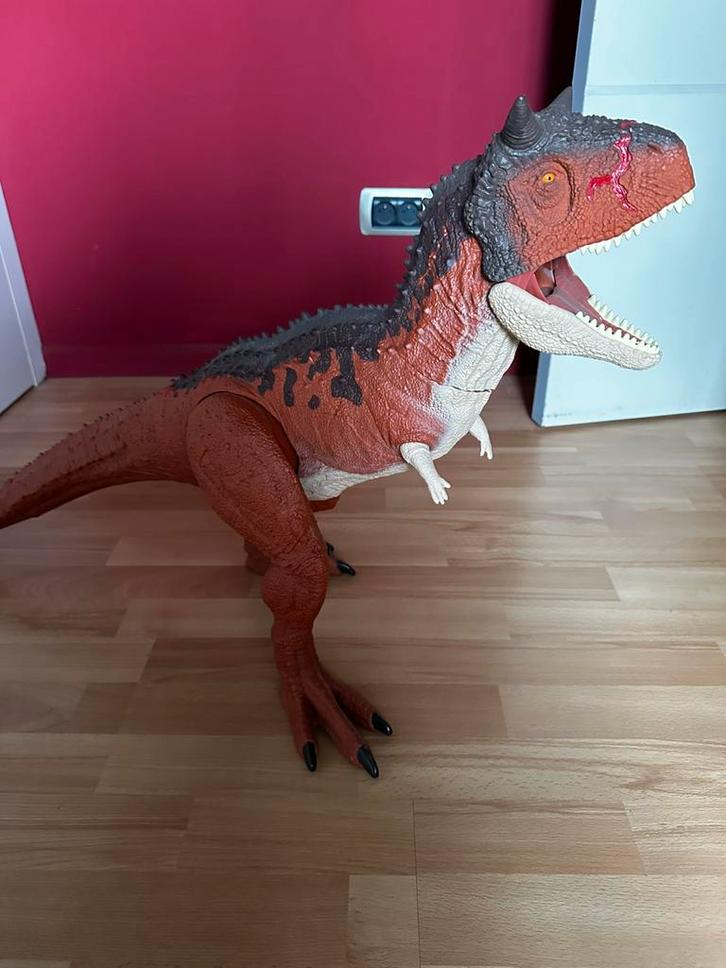 Grote Jurassic World T-Rex variant – Super Colossal (50 cm), Kinderen en Baby's, Speelgoed | Actiefiguren, Zo goed als nieuw, Ophalen