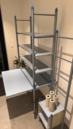 Bureau/rek uit metaal en hout, Huis en Inrichting, Ophalen, Bureau