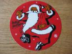 Oude Sticker Kerstman Prettige Feestdagen, Collections, Autocollants, Autres types, Enlèvement ou Envoi, Neuf