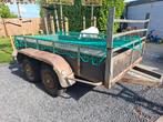 Dubbelassige aanhangwagen van 250x125 cm, Ophalen, Gebruikt