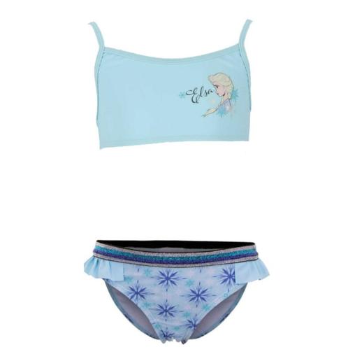 Disney Frozen Bikini Licht Blauw - Mt 104 - 110 - 116 - 128, Kinderen en Baby's, Kinderkleding | Kinder-zwemkleding, Nieuw, Bikiniset