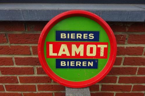 LAMOT beers Bieren oud tinnen dienblad, Verzamelen, Merken en Reclamevoorwerpen, Gebruikt, Reclamebord, Ophalen