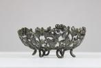 houder voor glazen kom, tin, Art Nouveau, Ophalen of Verzenden