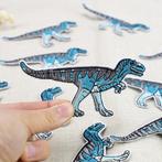 Dino Tyrannosaurus strijkplaatje patch kinderen - 102x50mm, Ophalen of Verzenden, Nieuw
