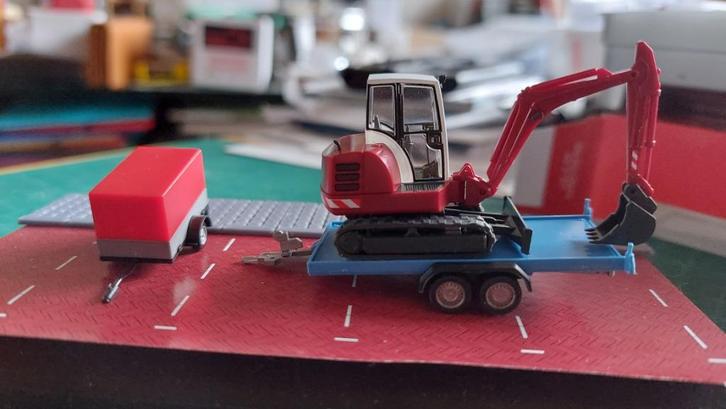 REMORQUES HOLK 2407 À DES FINS DIVERSES 1:87., Hobby & Loisirs créatifs, Voitures miniatures | 1:87, Autres types, Autres marques