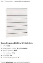 2 Lamellenwanden wit 90x120cm, Inrichting, Archief en Opbergen, Gebruikt, Ophalen