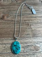 Collier en argent turquoise (925), Bijoux, Sacs & Beauté, Colliers, Bleu, Argent, Envoi, Avec pendentif