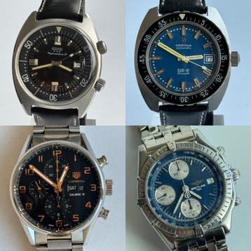 Horloge- Tag Heuer- Certina- Breitling- Pontiac- Longines… beschikbaar voor biedingen