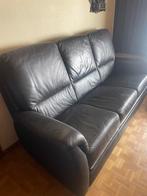 Leren driezit, Ophalen, 250 tot 300 cm, Gebruikt, Driepersoons