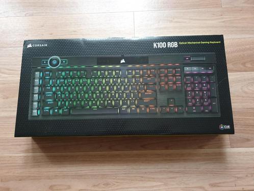 Gaming OPX Optical-Mechanical RGB keyboard Corsair K100, Computers en Software, Toetsenborden, Zo goed als nieuw, Qwerty, Bedraad