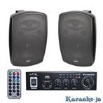 Zwarte 4 Inch Buiten speakers met Bluetooth versterker, Ophalen of Verzenden, Nieuw, Speakers, Microset