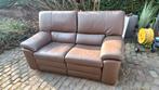 bruin lederen zetel bank met relax functie op 1 zitplaats, Huis en Inrichting, Ophalen, Gebruikt