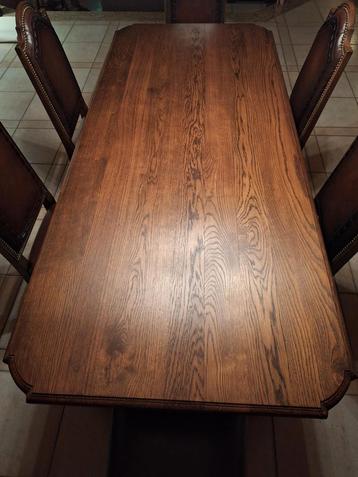 eettafel massief eik 220cm luikse stijl beschikbaar voor biedingen
