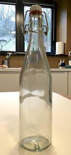 Glazen fles van 500ml, Huis en Inrichting, Kom(men), Glas, Gebruikt, Ophalen of Verzenden