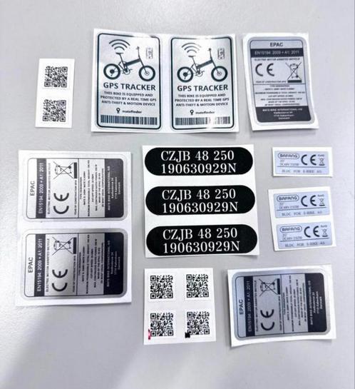 MATE X 250W Epac vervanging stickers sticker-set voor E-Bike, Verzamelen, Stickers, Ophalen of Verzenden