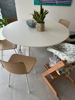 Tafel rond / wit keramisch / 140 diameter / Juntoo, Huis en Inrichting, Tafels | Eettafels, Ophalen, Zo goed als nieuw, Rond