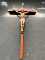 Houten kruis met Jezus 25 cm, Image, Utilisé, Enlèvement ou Envoi, Christianisme | Catholique