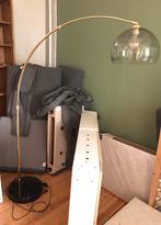 Gouden vloerlamp met marmeren voet, Ophalen, Zo goed als nieuw