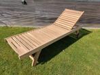 NIEUW Teak Ligbed, Tuin en Terras, Ophalen of Verzenden, Nieuw, Verrijdbaar