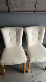 2 witte stoelen, Gebruikt, Ophalen of Verzenden
