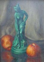 KAREL WOLLENS / BEELDJE & APPELS / OLIEVERF / 41x31cm KADER, Enlèvement ou Envoi