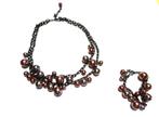 juwelen - set: ketting en armband, Bijoux, Sacs & Beauté, Colliers, Réglable, Synthétique, Enlèvement, Utilisé