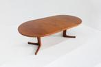 Vintage Deense ronde uitschuifbare eettafel teak jaren 60, Enlèvement