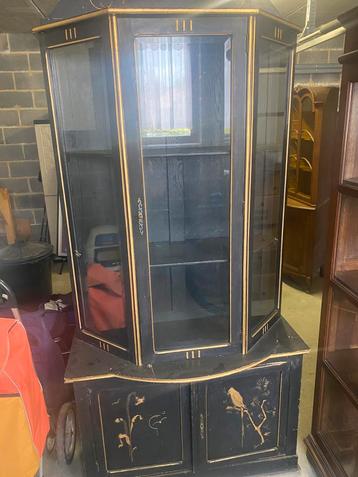 Ancien meuble vitrine asiatique vintage beschikbaar voor biedingen
