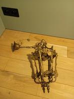 Verguld bronzen luchter art deco, Huis en Inrichting, Lampen | Kroonluchters, Ophalen, Glas